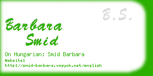barbara smid business card